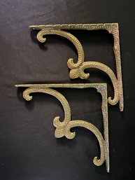 Antique Cast Iron Shelf Brackets 10'