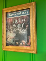 Framed Millenium Newsday January, 1 2000  New Years 11' X 14'