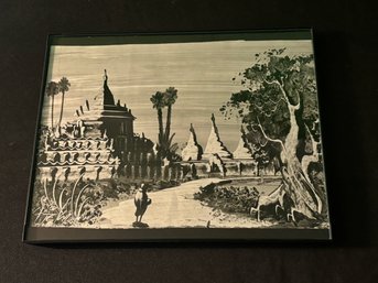 Killer Thailand Street Painting In Glass Format Frame 8' X 10'