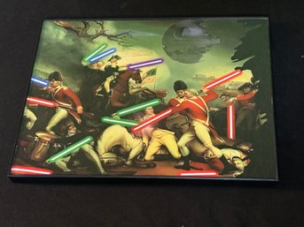 'Revolutionary Lightsaber War' Reproduction Print In Glass Format Frame 8' X 10'