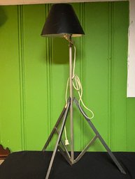 Hipster Central! Functioning Industrial 1950s Smith-Victor Tripod Floor Lamp With Shade And Electric Unit