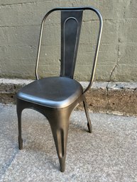 Restoration Hardware Style Industrial Gunmetal Chair