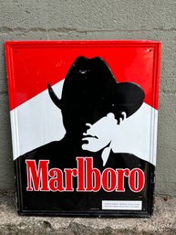 Authenic 1992 Marlboro Man TIn Advertising Cigarette Sign 17' X 21'