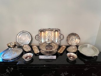 Silverplate Lot Of Serving Pieces Plus Plus Plus