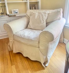 Slipcovered Rolled Arm Chair