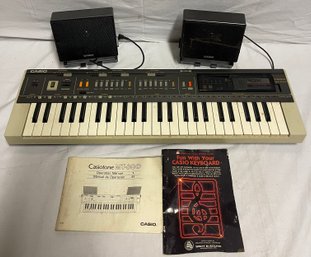 Casio Casiotone MT-800 Keyboard And Pair Of Casio Speakers