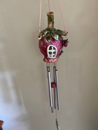 Strawberry Themed Wind Chime, Ceramic