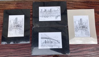 209. Bruce Avron Studio NYC Scene Etchings (4)