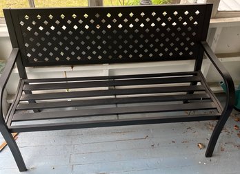 Contemporary Metal Porch Bench