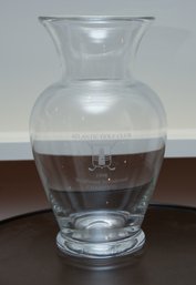 Large Tiffany Clear Crystal Glass Vase