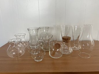 Glass Vases, Light Covers, Hurricane Lamp Cover, Pitcher & Condiment Jars