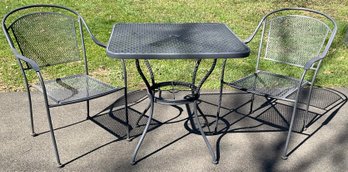 Trio Metal Mesh, Table & Two Chairs, Patio Set