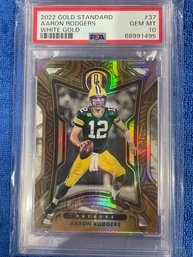 2022 Gold Standard Aaron Rodgers White Gold #37 Numbered 5/49  PSA Gem Mint 10