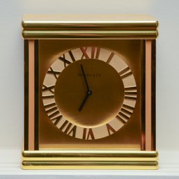 Tiffany & Co. Swiss Made Gold Table Clock