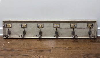 (6) Hook Vintage Coat Rack