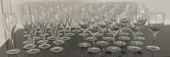 Large Lot Of 20 Champagne, 20 Wine Glasses