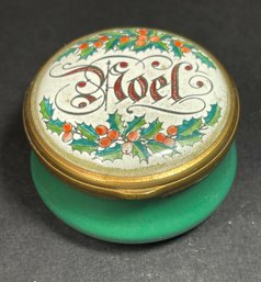 Halcyon Days Battersea Enamel Parch Box NOEL