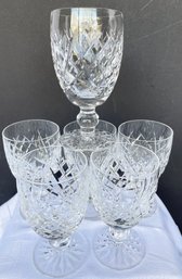Amazing Lot Of 6 Waterford 'DONEGAL' Claret Wine Glasses