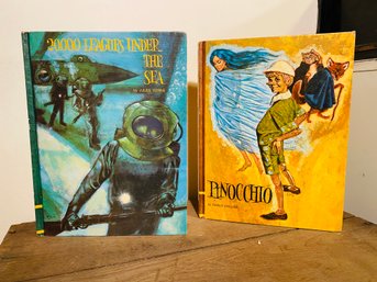 Pair Of 1960s Books- Pinochio And 20k Leagues Under The Sea