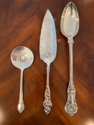 Group Beautiful Sterling Serving Pieces