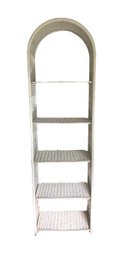 White Wicker Standing Rack