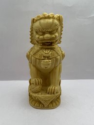 Chinese Alabaster Guardian Foo Dog Statue