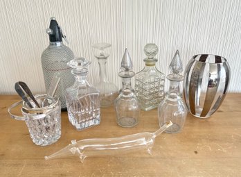 Lot Of Vintage Glass Barware Items