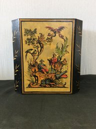 Don Andres Designs FAIR ACRES Asian Motif Hand Painted Wastebasket  Canton, MA
