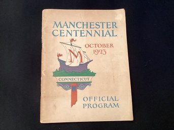 1923 Manchester Centennial Program