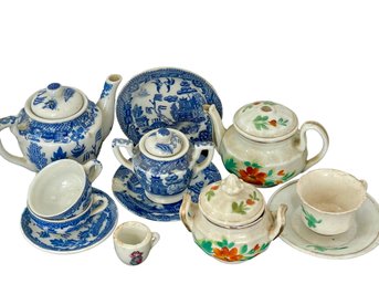 Mostly Miniatures! The Blue Delft Style Are Marked, Made In Occupied Japan. The Other Pieces Are Unmarked.