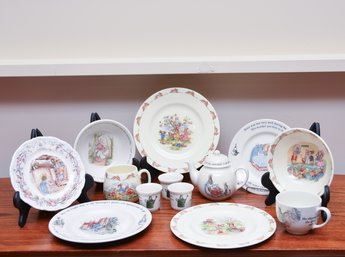 (13) Beatrix Potter And Peter Rabbit Themed Ceramic Dishes Including Royal Daulton And Wedgwood