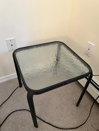 Outdoor Glass Top Side Or End Table