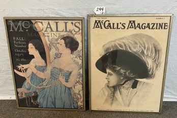 Two Framed McCall's Fashion Prints