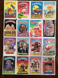 1986 Garbage Pail Kids Sticker Card Lot  All 16 Cards In Picture Are Included In This Lot.  Excel. Cond. Cards