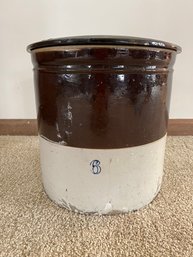 Antique 6 Gallon Crock Pot With Lid