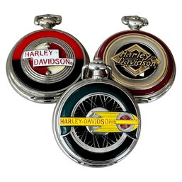 Lot Of Three Harley Davidson  Pocket Watches -