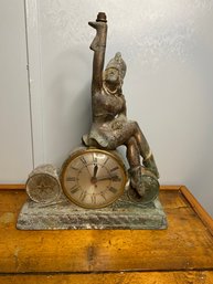 Cast Iron Mantle Clock- As Is