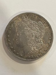 1904-o  Morgan Silver Dollar     Good Condition.