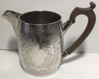 Birks Fine Workmanship Silver Plated Tea Pot, Wooden Handle.