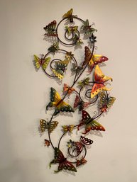 Whimsical Colored Butterflies - Metal Wall Decor