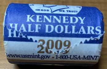 2009 P Kennedy Half Dollar Uncirculated Mint Roll Of 20 Coins