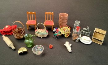 Miniatures Collection Including Tiniest Glass Pitcher Ever