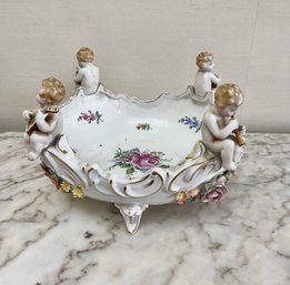 Vintage Von Schierholz Germany Bowl With Cherubs