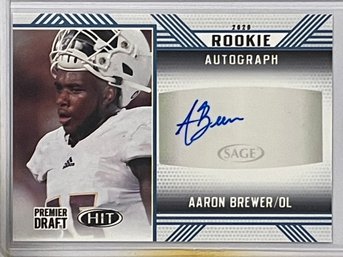 2020 Sage Rookie Autograph Aaron Brewer Rookie Card #A80