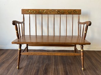 Beautiful Stencil Decorated Bench