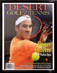 Roger Federer Signed Desert Golf & Tennis Cover Print