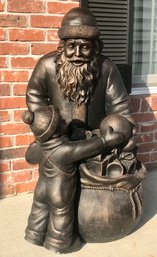 Incredible Large 3 1/2 Ft  Santa And Child Statue