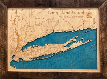 Long Island Sound Die-Cut Wood Framed Artwork