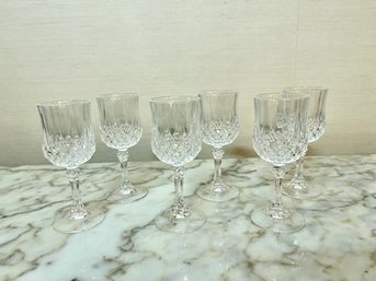 6 Vintage Crystal Shot Glasses