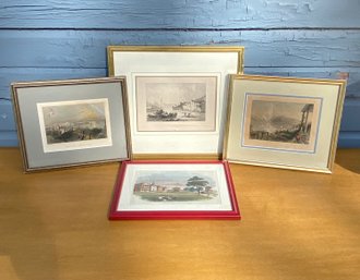 Four Antique Prints Including Newburgh